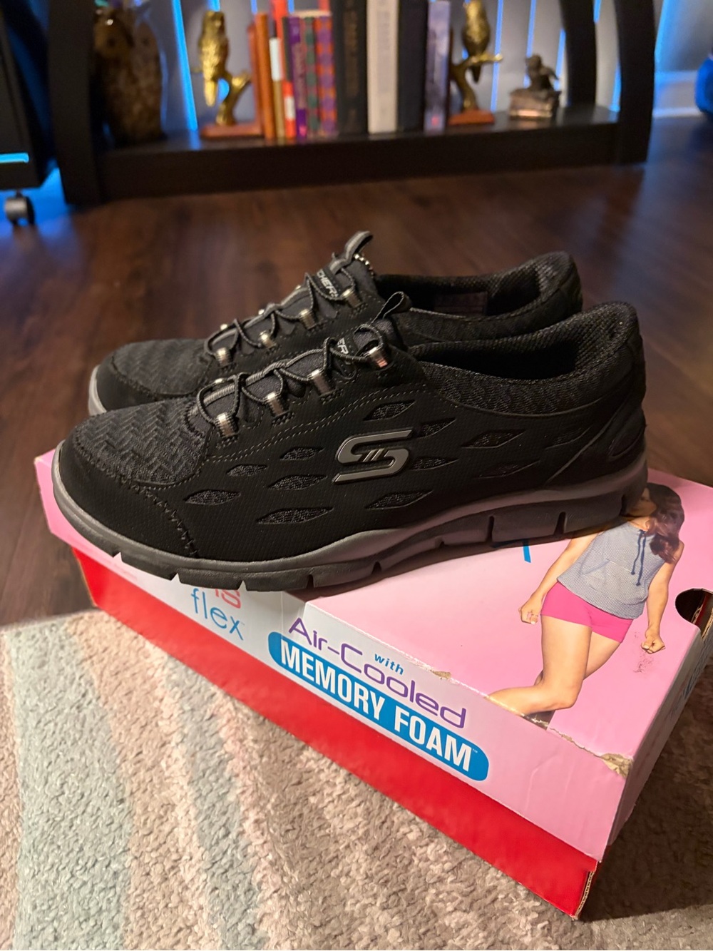 Skechers Women's Black Slip-On Athletic Sneakers